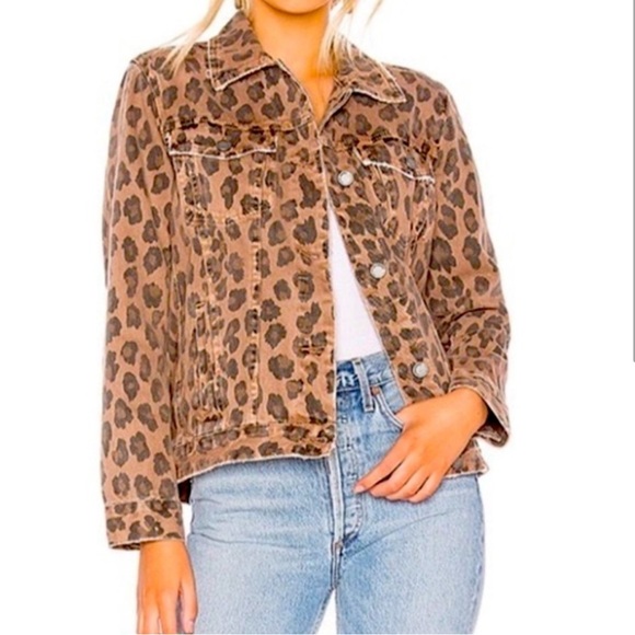 Blank NYC Leopard Print Jean Jacket Small - Picture 2 of 6
